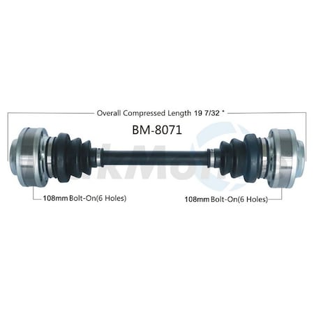 Surtrack Axle Cv Axle Shaft, Bm-8071 BM-8071